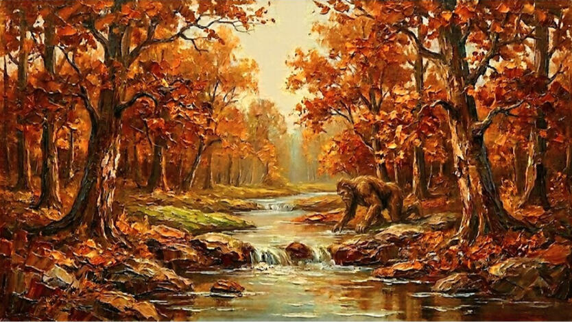 1970s Style Decor Art | Sasquatch Sips from the Creek 1970s Style Decor Art | Sasquatch Sips from the Creek
